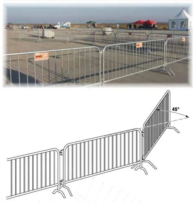 Police barrier type fence