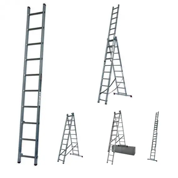 Three-arm aluminum ladder for rent Krause Corda 7.3m