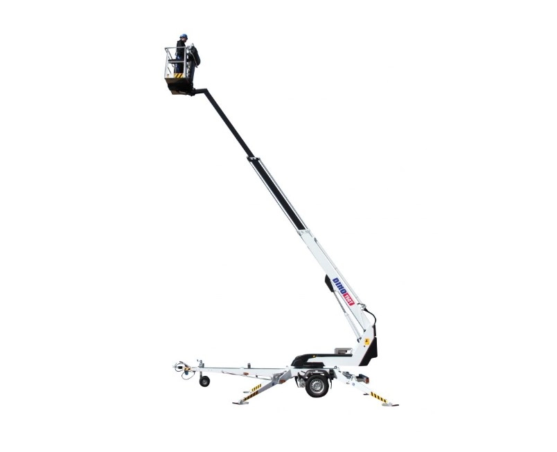 Telescopic trailer-mounted boom lift DINO 150 T - 15 m